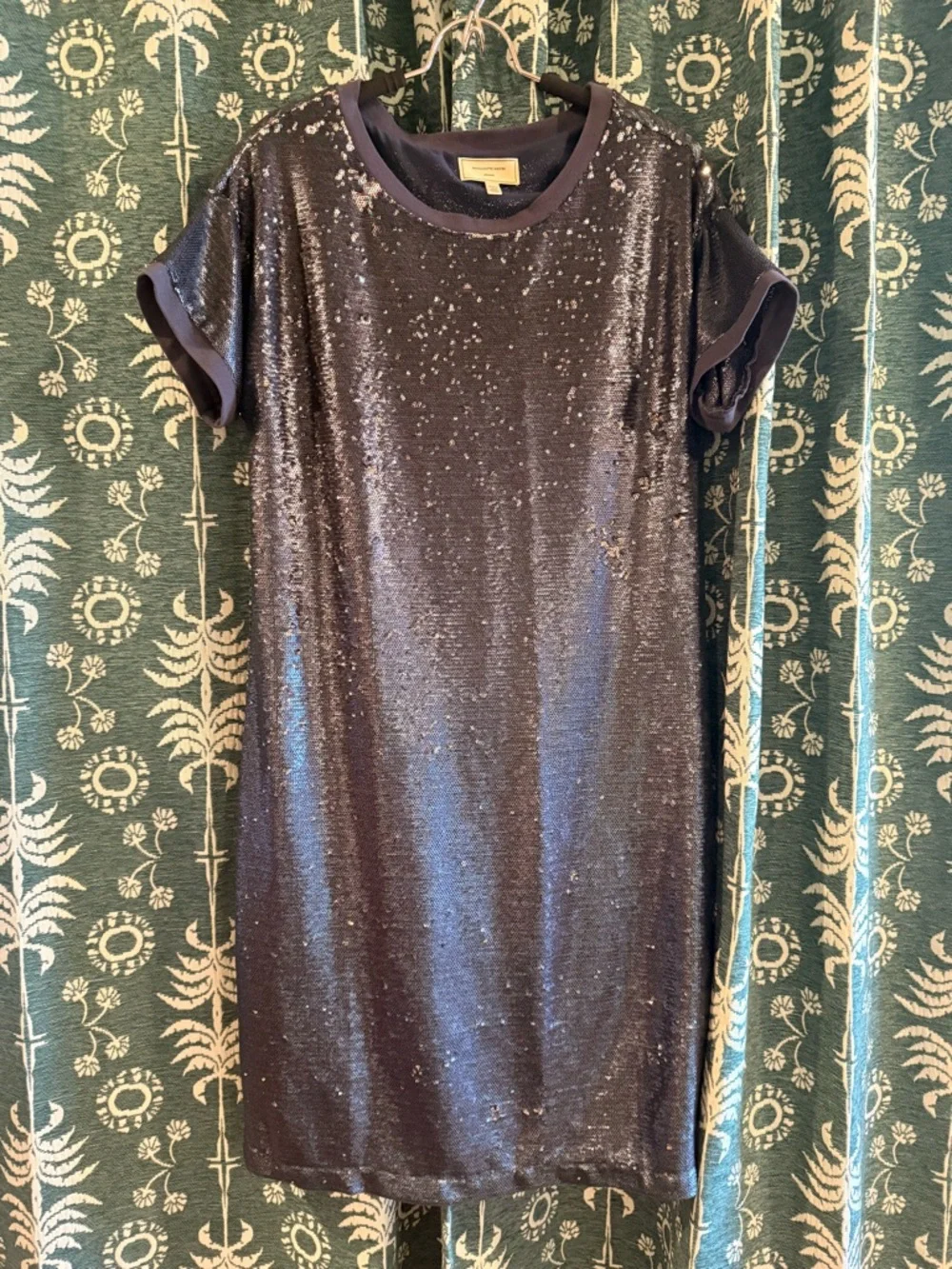 Anthropologie Moulinette Soeurs Interstellar Blue Sequin Party Dress Medium